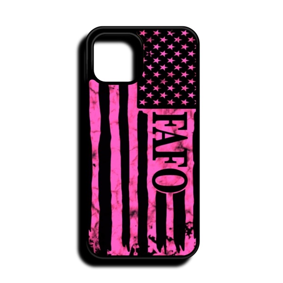 Pink American Flag FAFO Print Phone Case - Picture 7 of 10